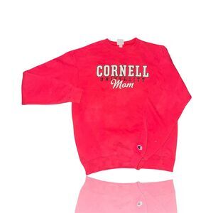 Cornell University Vintage Mom Women's Sweatshirt by Champion Red Size M